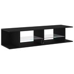vidaXL Meuble TV Noir 135 x 39 x 30 cm Bois d'ingénierie