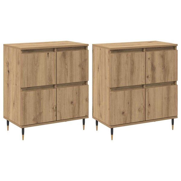 vidaXL Buffets 2 Pièces chêne artisanal 120 x 35 x 70 cm