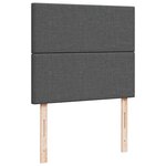 vidaXL Cadre de lit ottoman avec matelas gris foncé 120x190 cm tissu