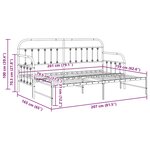 vidaXL Cadre de lit de jour avec tête de lit Blanc 80 x 200 cm Acier