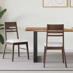 vidaXL Chaises de salle à manger 2 Pièces Marron Clair 43 x 54 x 89 cm