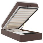 VidaXL Cadre de lit ottoman avec matelas marron 100x200 cm similicuir