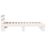 vidaXL Cadre de lit avec tête de lit Blanc 75 x 190 cm Pin massif