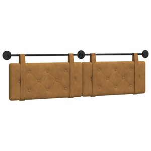 vidaXL Tête de lit suspendue Marron Velours