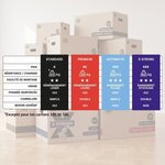 Pack and Move - Lot 10 Cartons Déménagement Premium - 40 X 40 X 60 Cm - Résistance 30 KG - Double Épaisseur - Poignées Renforcées - 1 Adhésif Offert