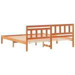 vidaXL Cadre de lit Marron cire 180 x 200 cm Bois massif en pin