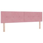 vidaXL Tête de lit LED avec bandes LED Rose 180 cm Velours