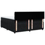 vidaXL Sommier à lattes de lit avec matelas Noir 180x200 cm Velours