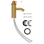 vidaXL Robinet de lavabo de salle de bain Doré 130x180 mm