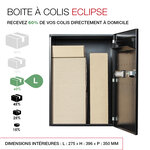 Boite à colis Eclipse 1 porte noir mat RAL 9005 M