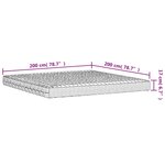 vidaXL Matelas en mousse blanc 200x200 cm dureté H2 H3