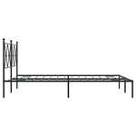 vidaXL Cadre de lit métal sans matelas avec tête de lit noir 135x190cm