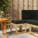 vidaXL Banc de Jardin Bois d'Acacia Massif Blanc