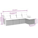 vidaXL Salon de jardin avec coussins 5 Pièces beige résine tressée