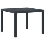 vidaXL Ensemble de salle à manger de jardin 3 pièces avec coussins Anthracite en poly rotin