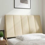 vidaXL Coussin de tête de lit Hanko crème 80 cm tissu