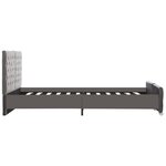 vidaXL Cadre de lit sans matelas gris velours 140x200 cm