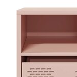 vidaXL Meuble TV rose 101 5x39x43 5 cm acier laminé à froid