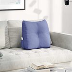 vidaXL Coussin de Dos Bleu denim 45 x 24 x 50 cm tissu