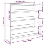 vidaXL Étagère à chaussures chêne artisanal bois d'ingénierie