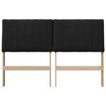 vidaXL Tête de lit capitonnée Noir 140 cm Pin massif