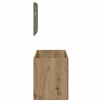 vidaXL Armoire de salle de bain avec miroir chêne artisanal
