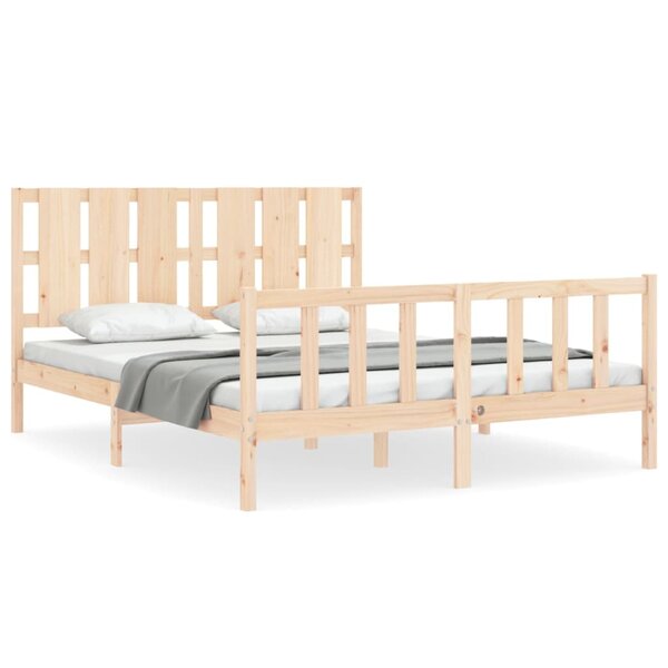 vidaXL Cadre de lit sans matelas bois de pin massif