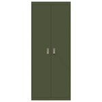 vidaXL Armoire de rangement 2 Pièces Vert olive 80 x 40 x 200 cm Acier
