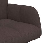 vidaXL Sofa 2 places Marron foncé 115 x 61 x 87 cm Tissu