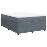 vidaXL Sommier à lattes de lit et matelas Gris foncé 160x200cm Velours