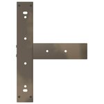 vidaXL Pieds de table de bar en forme de T  2 pièces  noir  50 x 35 x (100-101) cm  acier