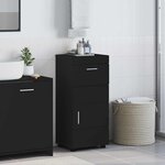 vidaXL Ensemble de Meubles de Salle de Bain avec tiroir TULUM Noir