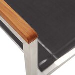 vidaXL Chaises de jardin lot de 4 Textilène et acier inoxydable Gris