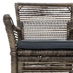 vidaXL Chaise d'Extérieur 2 Pièces Gris et Gris foncé polyrotin