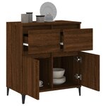 vidaXL Buffet Chêne marron 60x35x70 cm Bois d'ingénierie