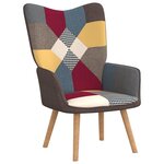 vidaXL Chaise de relaxation avec repose-pied Patchwork Tissu
