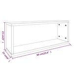 vidaXL Étagères murales cube 2 Pièces Sonoma gris 60x15x23 cm Bois
