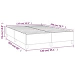 vidaXL Cadre de lit sans matelas gris 140x200 cm similicuir