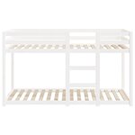 vidaXL Lit superposé sans matelas blanc 75x190 cm bois de pin massif