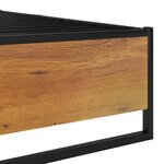vidaXL Cadre de lit Noir Métal 100x200 cm