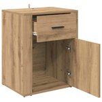 vidaXL Cabinet de chevet avec tiroir chêne artisanal 50 x 36 x 60 cm