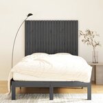 vidaXL Tête de lit murale Gris 127 5x3x110 cm Bois massif de pin
