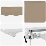 vidaXL Auvent Rétractable Beige 350x200 cm tissu