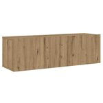 vidaXL Meubles TV muraux 3 Pièces chêne artisanal bois d'ingénierie