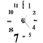 vidaXL Horloge murale 3D Design moderne 100 cm XXL Noir