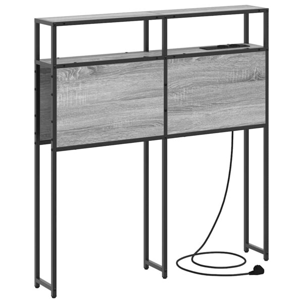 vidaXL Tête de lit de rangement Sonoma gris 90 cm Bois d'ingénierie