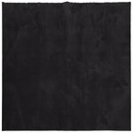 vidaXL Tapis HUARTE à poils courts doux et lavable noir 240x240 cm
