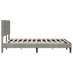 vidaXL Cadre de lit avec tête de lit Gris clair 140 x 200 cm Velours