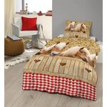 Good morning housse de couette 5058-a horses 140x200/220cm multicolore