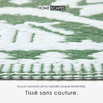 Tapis extérieur terrasse réversible - Tapis de jardin imperméable et résistant UV - Motif carrelage - Vert - 182x122 cm - HOMESCAPES